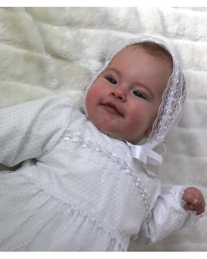 Taufkleid Kristina mit Häubchen