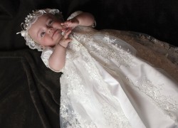 traditionelles Taufkleid Sofia mit Haarband