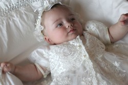 traditionelles Taufkleid Sofia mit Haarband