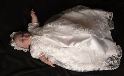 traditionelles Taufkleid Sofia mit Haarband