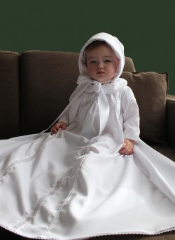 Taufkleid Auvergne mit Häubchen für Mädchen